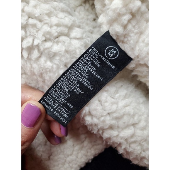 Buffalo by David Bitton Sweater Mens Medium Gray Sherpa Lined Hooded Full Zipper - Picture 12 of 13